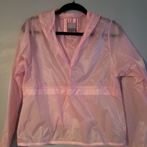 Nike Womens Lightweight Windbreaker Jacket Hood Pink